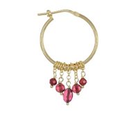 Mono orecchino Bellamaria Donna in Argento Granato ORCMDGRDO